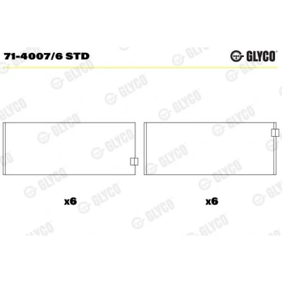 Bilde av GLYCO 71 4007/6 STD Veivaksellager MERCEDES BENZ: Vito Minibuss