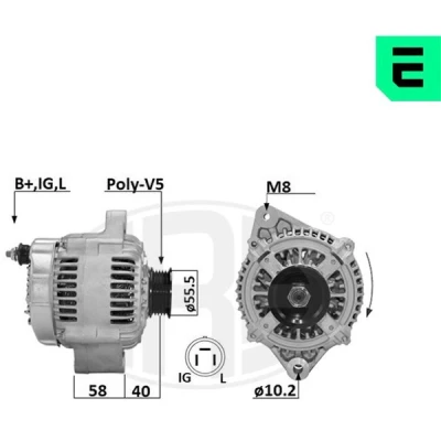 Bilde av ERA 209661A Dynamo 14V 120A JAGUAR: XJ Sedan