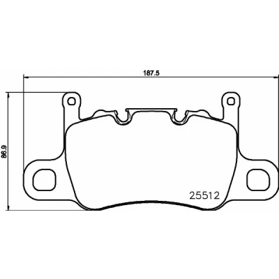 Bilde av BREMBO P 65 037 Bremseklosser klargjort for slitasjeindikator uten tilbehør PORSCHE: 911 Coupé, 718 Cayman Coupé