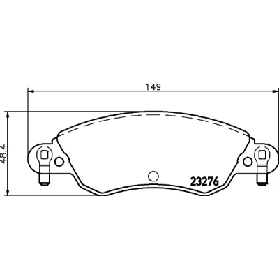 Bilde av HELLA 8DB 355 019 431 Bremseklosser inkl. slitasjevarselkontakt med bremsecaliperskruer tilbehør CITROËN: C5 I Hatchback
