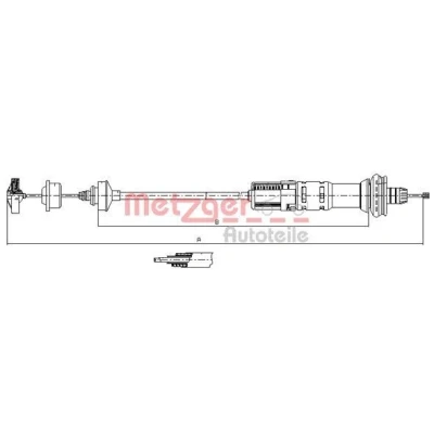Bilde av METZGER 11.3058 Koplingskabel med automatisk justering COFLE PEUGEOT: 206 Hatchback
