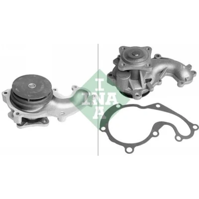 Bilde av INA 538 0256 10 Vannpumpe med dobbel reimskive mekanisk for vifteremdrift FORD: Transit Connect Mk1 Van, Focus Hatchback, MONDEO 4 Turnier