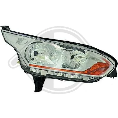 Bilde av DIEDERICHS 1455684 Frontlykter høyre H15, H7 med motor for høydejustering hovedlys