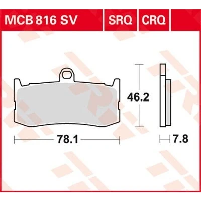 Bilde av TRW Sinter Street MCB816SV Bremseklosser