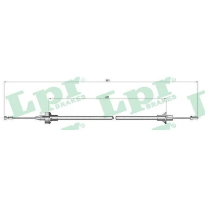 Bilde av LPR C0077C Koplingskabel med manuell justering FORD: Escort 6 Cabrio,