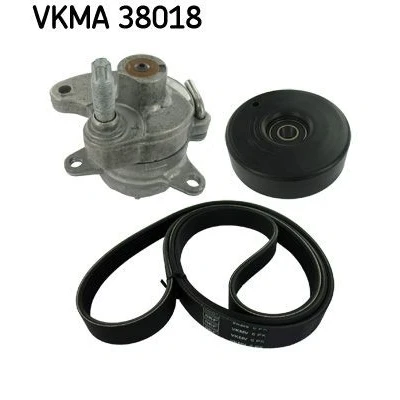 Bilde av SKF VKMA 38018 Kileribberem uten spenningsdemper, strammerull MERCEDES BENZ: W124 Sedan, C Klasse Sedan