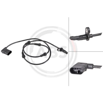 Bilde av A.B.S. 32130 ABS sensor aktiv 970 1050 39 svart
