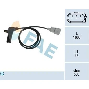 Bilde av Turtallssensor, motormanagement, audi,skoda,vw, 038 907 319 E, PC 707
