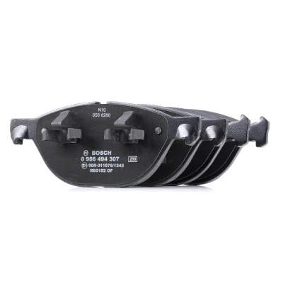 Bilde av BOSCH 0 986 494 307 Bremseklosser Low Metallic inkl. slitasjevarselkontakt med kolbleklips, antihyle blikk BMW: X6, X5