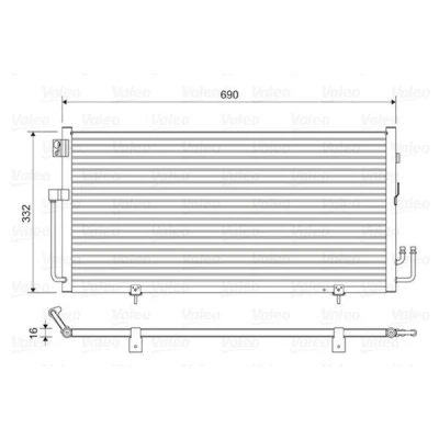 Bilde av VALEO 814063 Kondensator uten tørker Aluminium 332