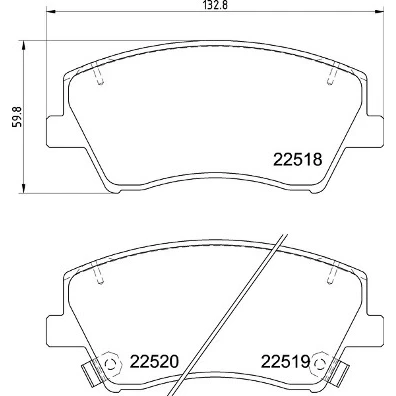 Bilde av BREMBO P 30 107 Bremseklosser med akustisk slitasjevarsel antihyle blikk tilbehør HYUNDAI: Ioniq, Elantra V Sedan, KIA: Niro