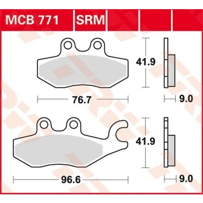 Bilde av TRW Organic Allround MCB771 Bremseklosser