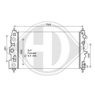 Bilde av DIEDERICHS DCM1642 Radiator Aluminium 675 408 29 Climate