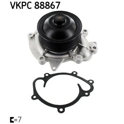 Bilde av SKF VKPC 88867 Vannpumpe med tetning Metall for vifteremdrift MERCEDES BENZ: GL, Sprinter 5 T Van, E Klasse Sedan, JEEP: GRAND CHEROKEE 3, Commander