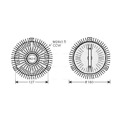 Bilde av PRASCO BWC323 Viscous Clutch BMW: 5 Sedan, Touring, 7