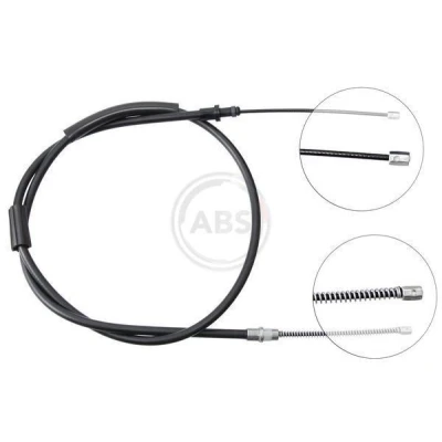 Bilde av A.B.S. K10297 Bremsekabel 1585 Trommelbrems for høyre/venstre ratt PEUGEOT: 306 Cabrio