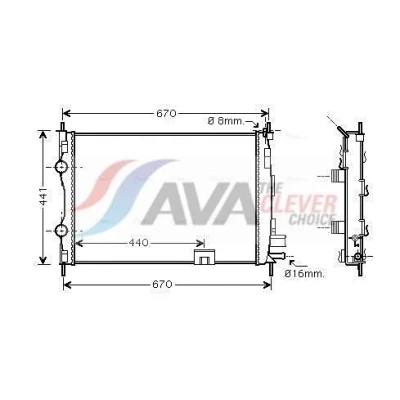Bilde av Radiator AVA QUALITY COOLING DNA2287