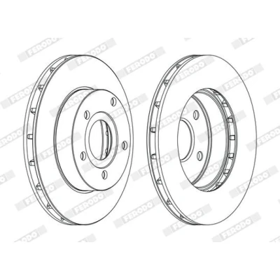 Bilde av FERODO PREMIER DDF1169C Bremseskiver 305 26 5 127 ventilert belagt uten skruer JEEP: GRAND Cherokee 2, II