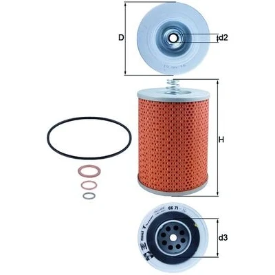 Bilde av MAHLE ORIGINAL OX 71D Oljefilter Filterinnsats MERCEDES BENZ: ACTROS, NG, ATEGO 2, SCANIA: 4 series