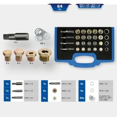 Bilde av KS TOOLS BT711250 Reparasjonssett, gjenge oljeplugg 64