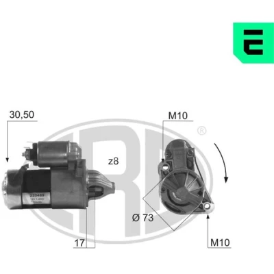 Bilde av ERA 220489A Starter 12 1,2 8 MITSUBISHI: PAJERO 3, 2, 4, HYUNDAI: Terracan