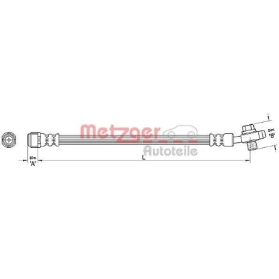 Bilde av METZGER 4110381 Bremseslange 431 VOLKSWAGEN: Touareg I