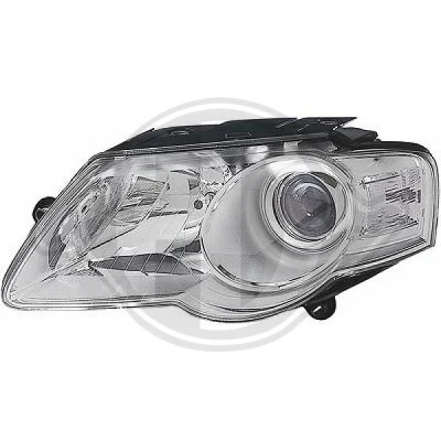 Bilde av DIEDERICHS 2247981 Frontlykter venstre H7/H7 Halogen for høyrekjøring med motor høydejustering hovedlys VOLKSWAGEN: Passat B6 Variant