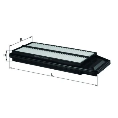 Bilde av MAHLE ORIGINAL LX 1945 Luftfilter 45,0 151 339,0, 339,0 Filterinnsats HONDA: Accord 7 Tourer, Limousine