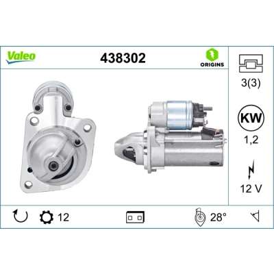 Bilde av VALEO 438302 Starter 12 1,2 NEW ORIGINAL PART FORD: MONDEO 4 Turnier, S Max Mk1, Galaxy Mk2 MPV, VOLVO: V70 3, V60 I