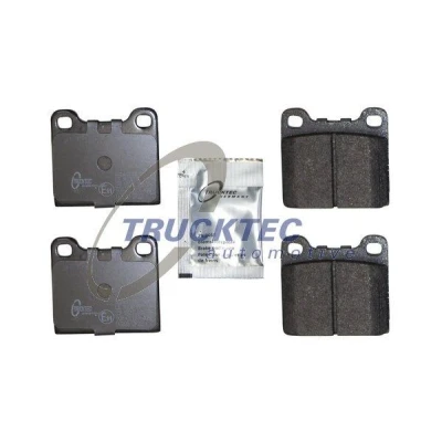 Bilde av TRUCKTEC AUTOMOTIVE 02.35.131 Bremseklosser bakaksel VOLVO: 240 Sedan, V70 I, 940 II Stasjonsvogn, MERCEDES BENZ: S Klasse W123 Sedan