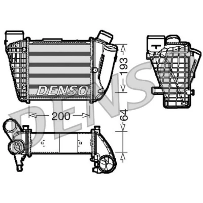 Bilde av DENSO DIT02004 Ladeluftkjøler Aluminium 200x193x64 AUDI: A4 B6 Avant, B7 Sedan