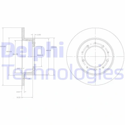 Bilde av DELPHI BG2799 Bremseskiver 291 13 5 fullt ut oljet ubehandlet uten hjullager, ABS sensorring LAND ROVER: Range Rover 2, Defender Pick up