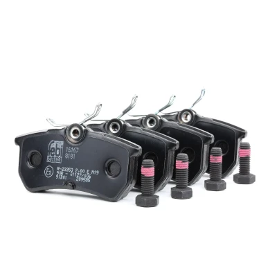 Bilde av FEBI BILSTEIN 16167 Bremseklosser bakaksel ekskl. slitasjevarselkontakt med skruesett FORD: FIESTA 6, Focus Mk1 Hatchback, Stasjonsvogn