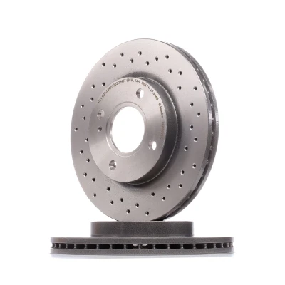 Bilde av BREMBO XTRA LINE 09.A968.2X Bremseskiver 258 23 4 perforert / ventilert belagt FORD: FIESTA 6