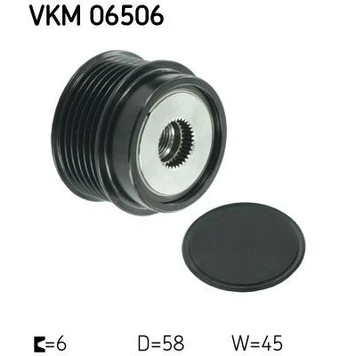 Bilde av SKF VKM 06506 Frihjul Dynamo 45 HYUNDAI: ix35, i40 Stasjonsvogn, i30 II Hatchback, KIA: Sportage III