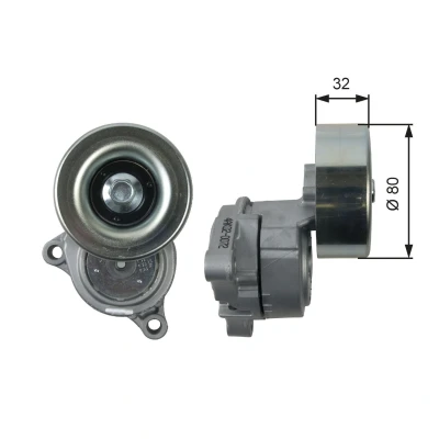 Bilde av GATES T38489 Strammerull BOOST DN CVT Belt SUBARU: Outback II, Legacy 4
