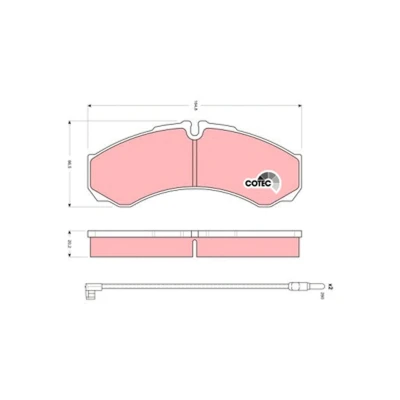 Bilde av TRW COTEC GDB1609 Bremseklosser inkl. slitasjevarselkontakt RENAULT TRUCKS: Mascott Flatvogn lastebil / Chassis