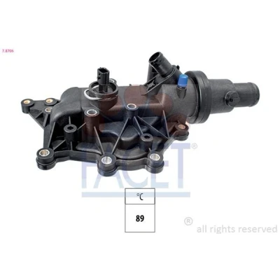 Bilde av FACET 7.8706 Termostat 89 Made in Italy OE Equivalent med tetning RENAULT: SCENIC 3, MEGANE 2 Kombi, CLIO 3