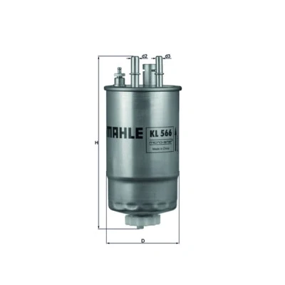 Bilde av MAHLE ORIGINAL KL 566 Drivstoffilter ledningsfilter 9 7,9 FIAT: Grande Punto Hatchback, Evo Doblo I Cargo
