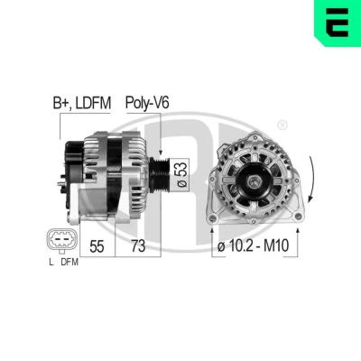 Bilde av ERA 210827A Dynamo 14V 100A