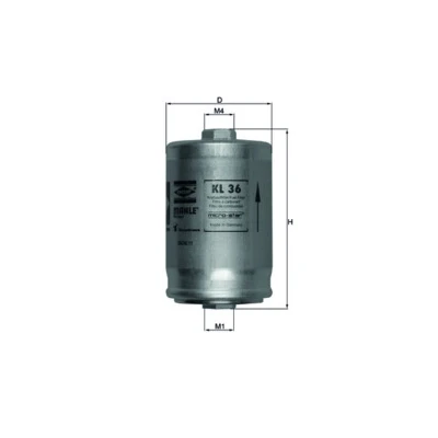 Bilde av MAHLE ORIGINAL KL 36 Drivstoffilter ledningsfilter AUDI: 80 B4 Avant, A4 B5 A6 C5 Sedan, VOLKSWAGEN: Passat GP Stasjonsvogn