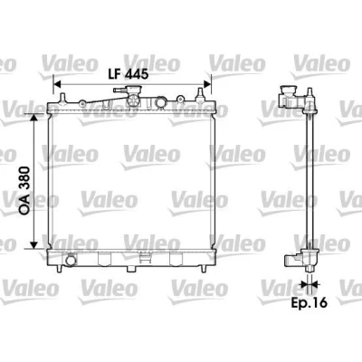 Bilde av VALEO 734246 Radiator Aluminium 380 448 16 uten kjølemiddelregulator Kjøleribber loddet NISSAN: Note I