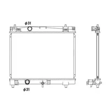 Bilde av VALEO 735445 Radiator Aluminium 350 479 16 Kjøleribber loddet