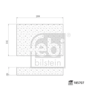 Bilde av FEBI BILSTEIN 185707 Kupéfilter friskluftfilter 208mm 141mm 35mm