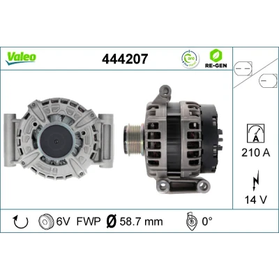 Bilde av VALEO 444207 Dynamo 14V 210A FORD: Transit Custom V362 Van, V363 Van