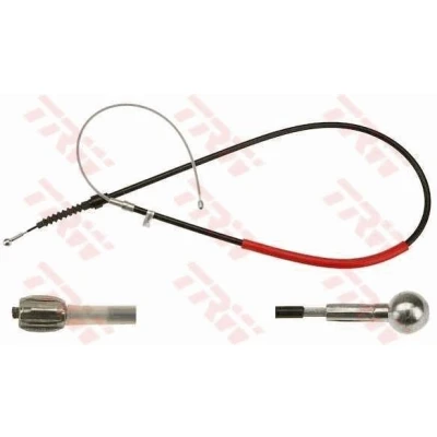 Bilde av TRW GCH2537 Bremsekabel 1610, 1055 Skivebrems AUDI: TT Coupé