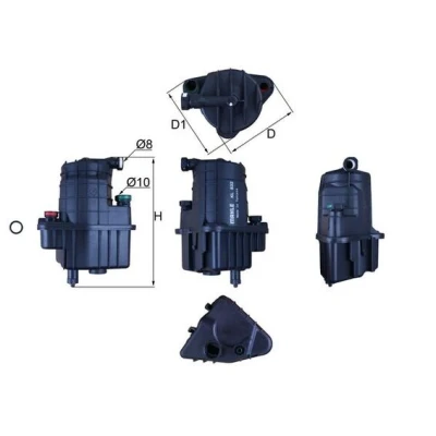 Bilde av MAHLE ORIGINAL KL 832D Drivstoffilter ledningsfilter RENAULT: CLIO 2, Modus / Grand