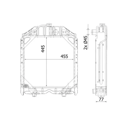 Bilde av Radiator MAHLE ORIGINAL CR 2280 000S