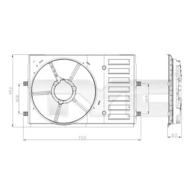 Bilde av TYC 837 0035 1 Holder, radiatorventilator