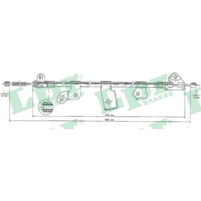 Bilde av LPR C0891B Bremsekabel 1545/1355 Trommelbrems TOYOTA: Yaris I Hatchback